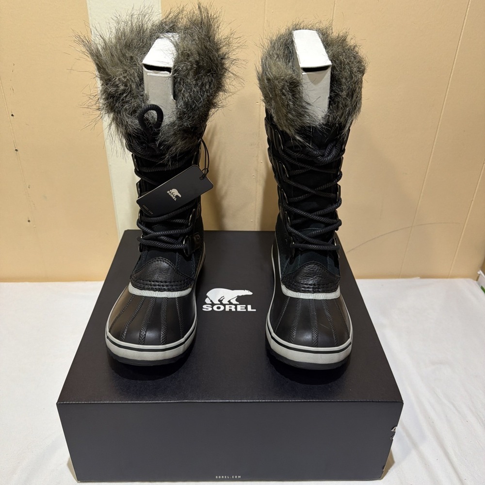 Sorel Joan of Arctic Quick-Lace Waterproof Boots‎ Black/Quarry Women's Size 8
